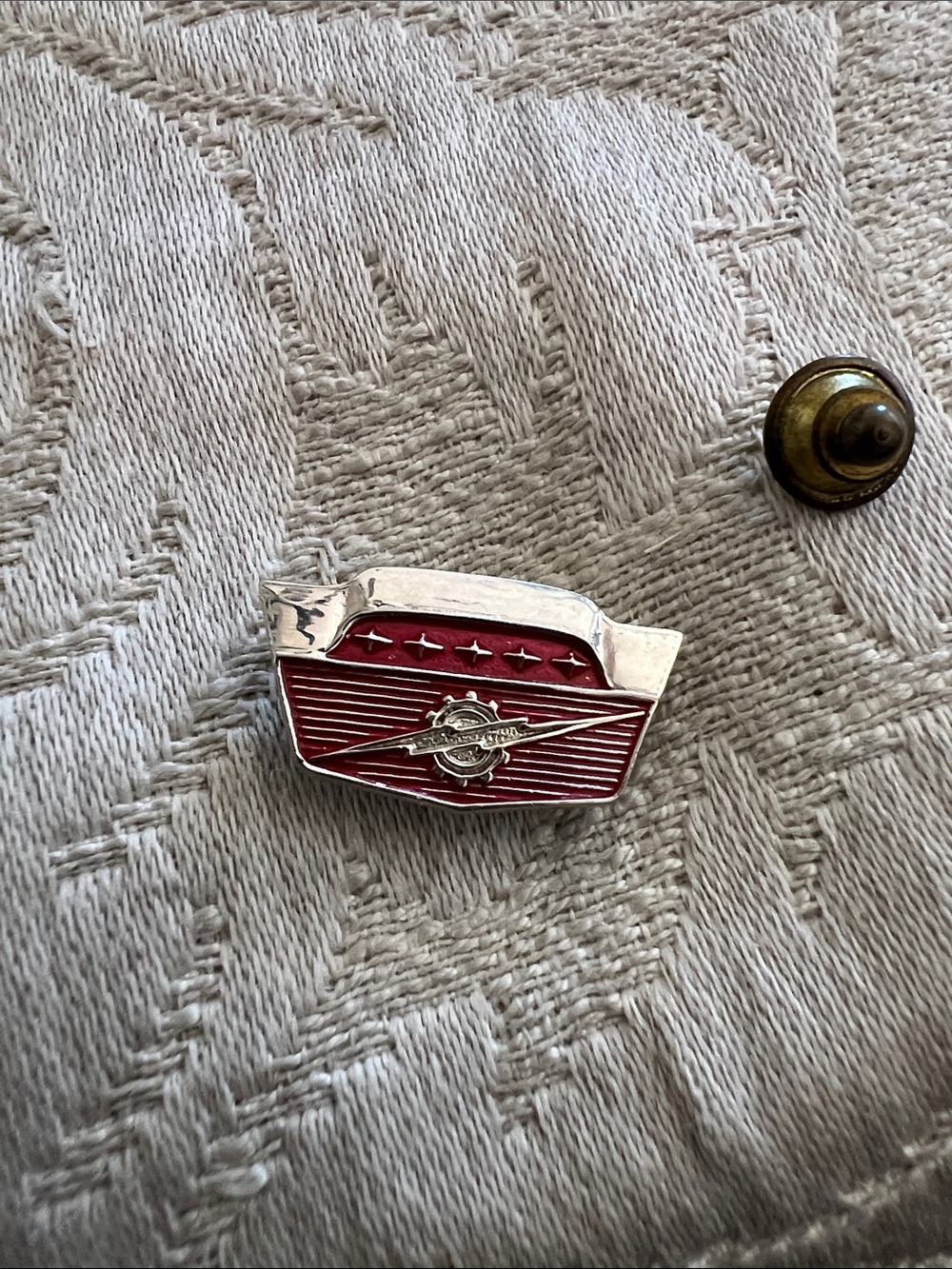 VTG F-150 1961-66 Hood Emblem. referred to as 5 Star and Gold & Bolt Emblem.